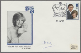 Autographen: DIANA, PRINCESS OF WALES, 1982, Umschlag, Frankiert Mit Großbritann - Altri & Non Classificati