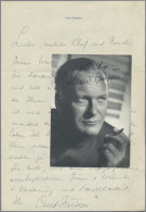 Autographen: JÜRGENS, CURT (1915-1982), Zwei Autographen Des Bekannten Schauspie - Otros & Sin Clasificación