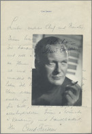Autographen: JÜRGENS, CURT (1915-1982), Zwei Autographen Des Bekannten Schauspie - Autres & Non Classés