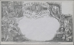Thematics: Alcohol: 1840ff., "INTEMPERANCE IS THE BANE OF SOCIETY", British Cart - Wines & Alcohols