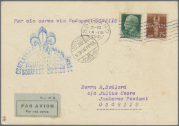 Thematics: Scouts: 1933, Hungary, Gödöllö Jamboree, Airmail Card From "BOLZANO 1 - Other & Unclassified