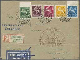 Thematics: Scouts: 1933, Hungary, Gödöllö Jamboree, Complete Set On Front Of Reg - Autres & Non Classés