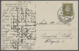 Air Mail - Germany: ELLY BEINHORN; 1932, Ansichtskarte Mit Abbildung Des "Großve - Luft- Und Zeppelinpost