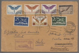 Zeppelin Mail - Overseas: 1931, 2. SÜDAMERIKAFAHRT - Größerer Umschlag Mit Siebe - Zeppeline