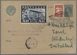 Zeppelin Mail - Europe: 1930, LZ 127, Rückfahrt Von Rußland, Beide Sowjetischen - Altri - Europa