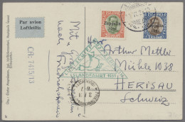 Zeppelin Mail - Europe: 1931, ISLANDFAHRT, 30 Aur. Und 1 Kr., Jeweils Mit Aufdru - Europe (Other)