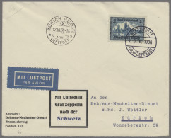 Zeppelin Mail - Germany: 1930, Schweizfahrt Der LZ 127, 2 Reichsmark, Alt-Köln A - Luft- Und Zeppelinpost