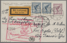Skid Flight Mail: 1929, Erster Deutscher Katapultflug Von Bord Der "Bremen" Nach - Luft- Und Zeppelinpost