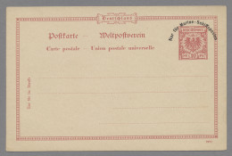 German Ship Post - Marine - Postal Stationery: 1897, Krone / Adler, 10 Pf. Mit A - Otros & Sin Clasificación