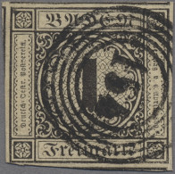 Baden - Marken Und Briefe: 1851, 1 Kr. Schwarz Auf Hell- Bis Mittelgraugelb [säm - Otros & Sin Clasificación