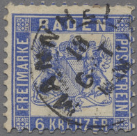 Baden - Marken Und Briefe: 1865, Wappen Mit Weißem Hintergrund, 6 Kr. In Der Sel - Autres & Non Classés
