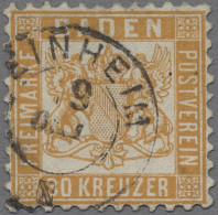 Baden - Marken Und Briefe: 1862, Wappen Mit Weißem Hintergrund, 30 Kreuzer, Gut - Otros & Sin Clasificación