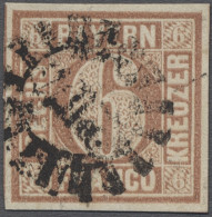 Bayern - Marken Und Briefe: 1849, Freimarke 6 Kr. Lebhaftrötlichbraun Von Der Pl - Other & Unclassified