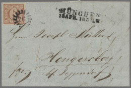 Bayern - Marken Und Briefe: 1849, 6 Kreuzer Rötlichbraun, Vollrandig, In Type I - Autres & Non Classés