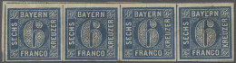 Bayern - Marken Und Briefe: 1862, Freimarke 6 Kr. Blau Im Allseits Voll- Bis Bre - Sonstige & Ohne Zuordnung