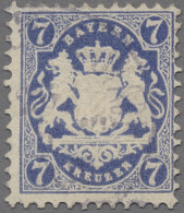 Bayern - Marken Und Briefe: 1870, Staatswappen Mit Wz. 1 Y (weite Rauten), 7 Kr. - Sonstige & Ohne Zuordnung