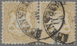 Bayern - Marken Und Briefe: 1875, Staatswappen Mit Wz. 2, 10 Kr. Dunkelchromgelb - Other & Unclassified