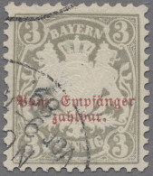 Bayern - Portomarken: 1882ff., Staatswappen Auf Ornament, Wz. 3, Die Beiden Bess - Sonstige & Ohne Zuordnung