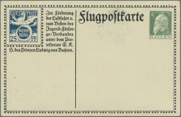 Bayern - Ganzsachen: 1912, Flugpostkarte 5 Pfg. Luitpold + 25 Pfg. "Nürnberg", U - Otros & Sin Clasificación