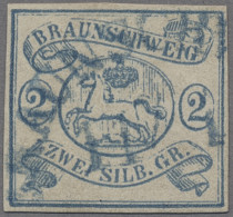 Braunschweig - Marken Und Briefe: 1852, Freimarke 2 Sgr. Lebhaftpreußischblau, A - Braunschweig