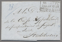 Hamburg - Dänisches Oberpostamt: 1847, Seltener Schwarzer R3 "OBETALT FR./DANNEM - Hamburg (Amburgo)