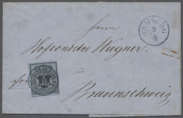 Hannover - Marken Und Briefe: 1851, Freimarke 1/15 Thaler Schwarz Auf Graublau V - Hanover