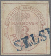 Hannover - Marken Und Briefe: 1853, Freimarke 3 Pf./ 1/3 Sgr. Karmin, Entwertet - Hanovre