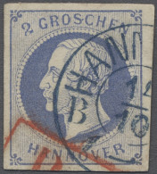 Hannover - Marken Und Briefe: 1859, "Georg V." 2 Gr. Lebhaftlilaultramarin Vollr - Hanover