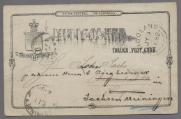 Helgoland - Ganzsachen: 1879, 5 F./10 Pfg.-Ganzsachenkarte Entwertet "HELIGOLAND - Héligoland