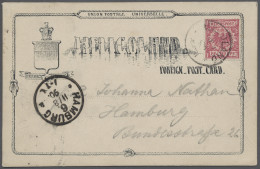 Helgoland - Stempel: 1890, Deutsches Reich 10 Pfg. Rot Entwertet Am Ersttag Der - Heligoland