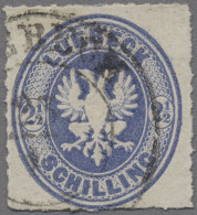 Lübeck - Marken Und Briefe: 1863f., Wappen Auf Farbigem Grund Im Oval, 2 1/2 Sch - Luebeck