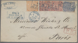 Preußen - Nachverwendete Stempel: BERLIN; 1868, Freimarken 1/2 Gr., 1 Gr. (2 Stü - Altri & Non Classificati