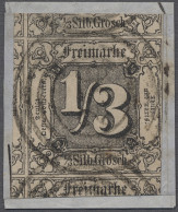 Thurn & Taxis - Marken Und Briefe: 1852, Freimarke 1/3 Sgr. Schwarz Auf Hellbrau - Sonstige & Ohne Zuordnung