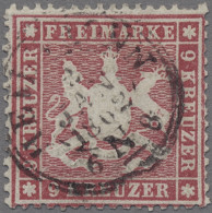 Württemberg - Marken Und Briefe: 1861, Freimarke 9 Kreuzer Karmin Auf Dünnem Pap - Sonstige & Ohne Zuordnung