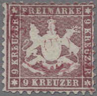 Württemberg - Marken Und Briefe: 1862, Freimarke 9 Kreuzer Lilarot In Der 10er Z - Sonstige & Ohne Zuordnung