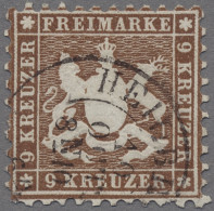 Württemberg - Marken Und Briefe: 1863, Wappen Weit Gezähnt, Geänderte Farbe, 9 K - Other & Unclassified