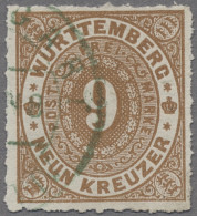 Württemberg - Marken Und Briefe: 1873, Ziffer Im Kreis, Durchstochen, 9 Kr. In D - Altri & Non Classificati