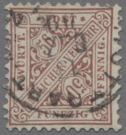 Württemberg - Marken Und Briefe: 1899, Dienstmarken, 50 Pf. Lebhaftbraunrot, Zei - Sonstige & Ohne Zuordnung