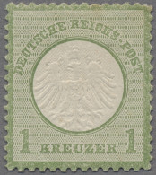 Deutsches Reich - Brustschild: 1872, Kleiner Brustschild, 1 Kr. Gelblichgrün, Fa - Ungebraucht