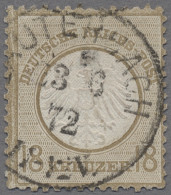 Deutsches Reich - Brustschild: 1872, Kleiner Brustschild, 18 Kr. Mittelockerbrau - Gebraucht