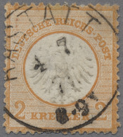 Deutsches Reich - Brustschild: 1872, Kleiner Brustschild 2 Kreuzer Orange, Mit D - Gebraucht