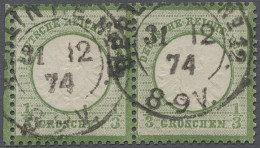 Deutsches Reich - Brustschild: 1872, Großer Brustschild 1/3 Groschen Gelblichgrü - Gebruikt