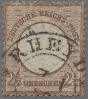 Deutsches Reich - Brustschild: 1873, Großer Brustschild, 2 1/2 Groschen Mittelro - Oblitérés