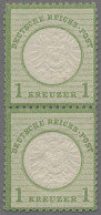 Deutsches Reich - Brustschild: 1872, Großer Brustschild, 1 Kr. Gelblichgrün, Sen - Nuovi