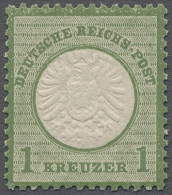 Deutsches Reich - Brustschild: 1872, Großer Brustschild, 1 Kreuzer Dunkelgrausma - Neufs