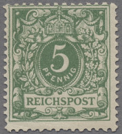 Deutsches Reich - Krone / Adler: 1890ff., 5 Pf. Gelblichgrün, Farbfrisches, Norm - Neufs