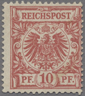 Deutsches Reich - Krone / Adler: 1893ff., 10 Pf. Mittelkarminrot (UV: Dunkelgelb - Ungebraucht