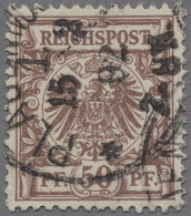 Deutsches Reich - Krone / Adler: 1892, 50 Pfg. Lebhaftrötlichbraun [im FB "lilab - Oblitérés