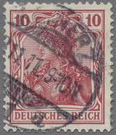 Deutsches Reich - Germania: 1911, Deutsches Reich Mit Wz., Friedensdruck, 10 Pfg - Oblitérés