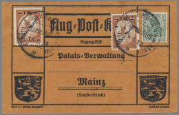 Deutsches Reich - Germania: 1912, Flugpost "Gelber Hund", Zwei Stück Auf Flugkar - Cartas & Documentos